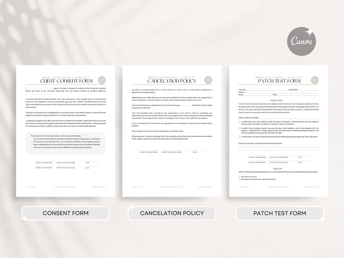 Brow Consent Forms