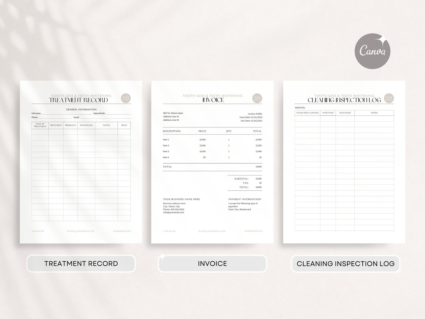 Tooth Gem and Whitening Forms | Tooth Gem Consent Forms, Tooth Gem Consultation Form, Teeth Whitening Forms, Medspa Forms, Esthetician Forms