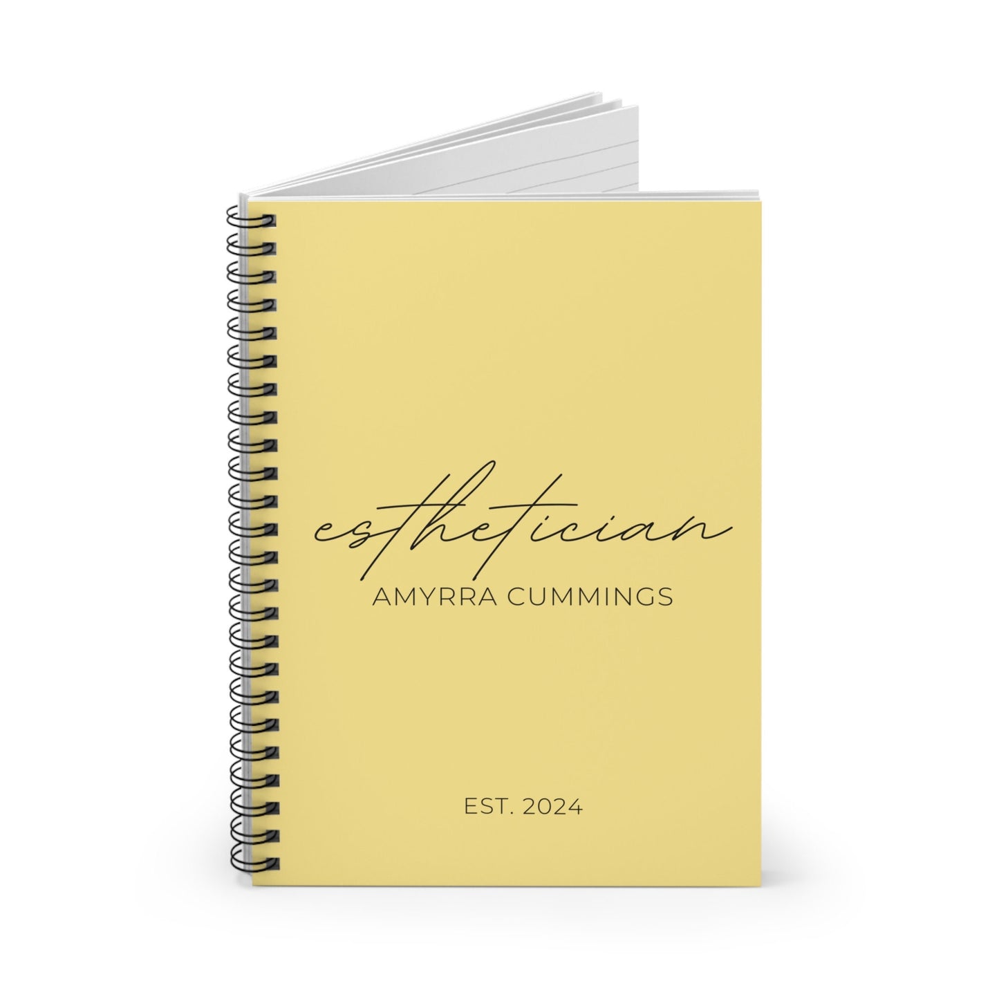 Spiral Notebook for Estheticians - Customizable