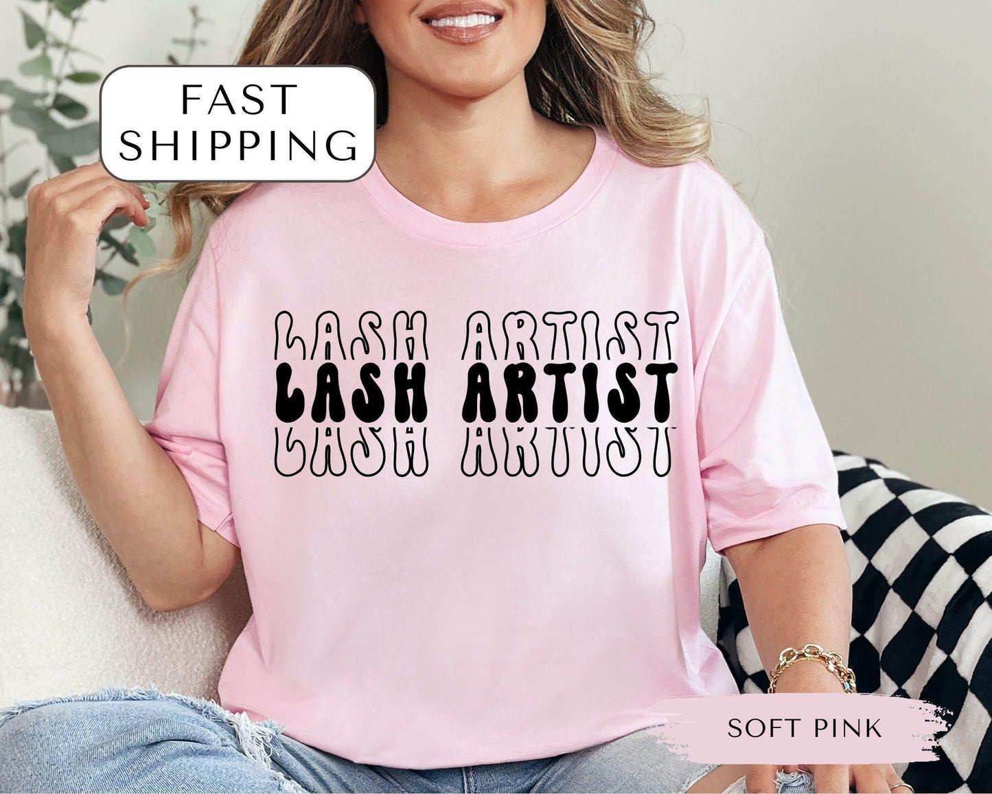 pink lash tech shirt