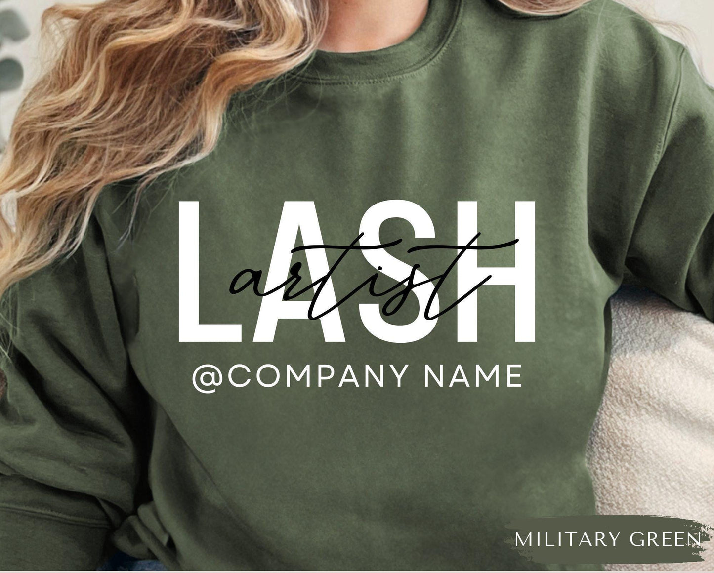 Custom Lash Artist Sweater - Lash Artist Gift, Eyelash Tech Crewneck, Lash Jumper, Eyelash Extension Artist Sweater