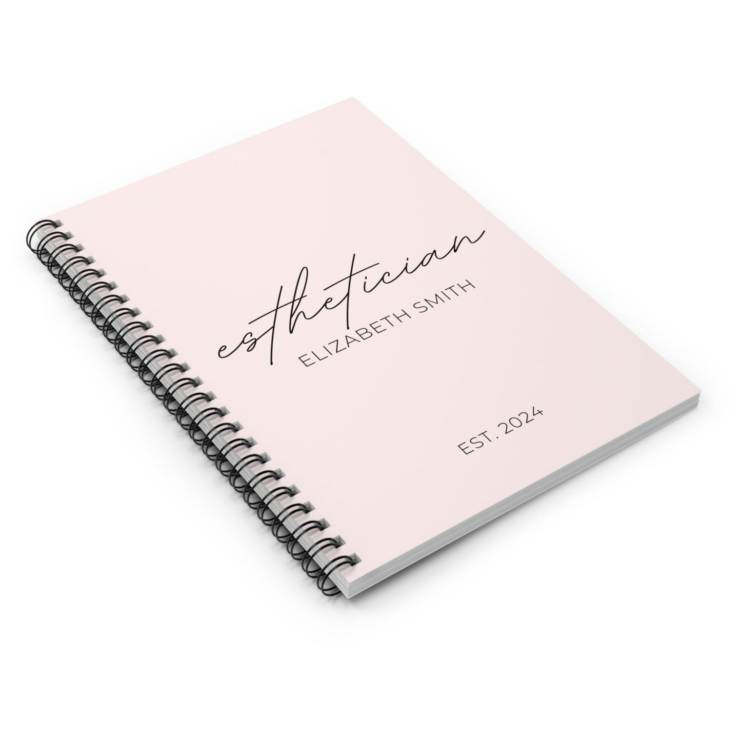 Spiral Notebook for Estheticians - Customizable