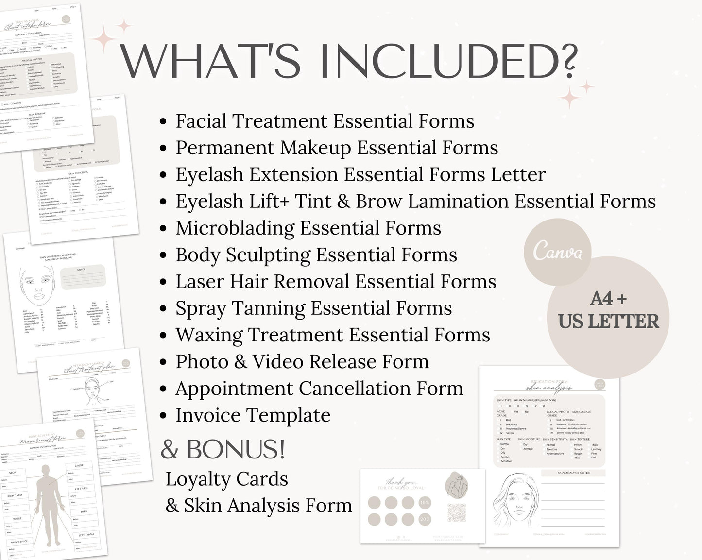 Esthetician Forms