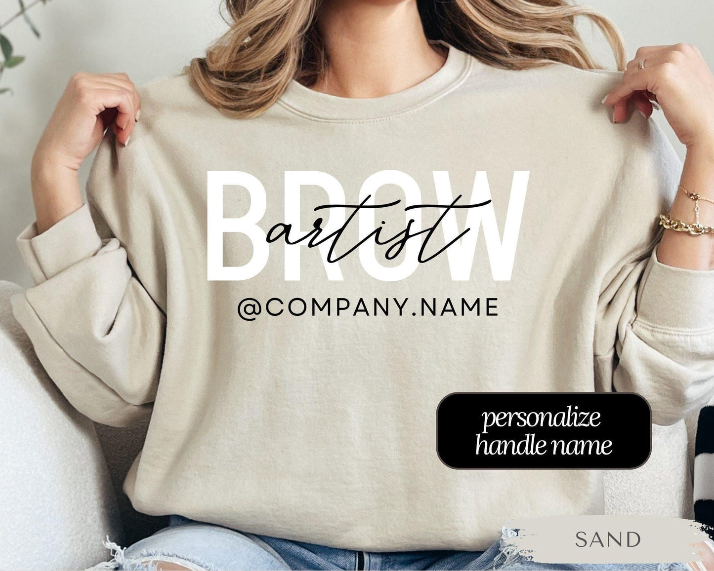 Custom Brow Artist Sweater - Brow Artist Gift, Brow Tech Crewneck, Brow Jumper, Brow Artist Sweatshirt