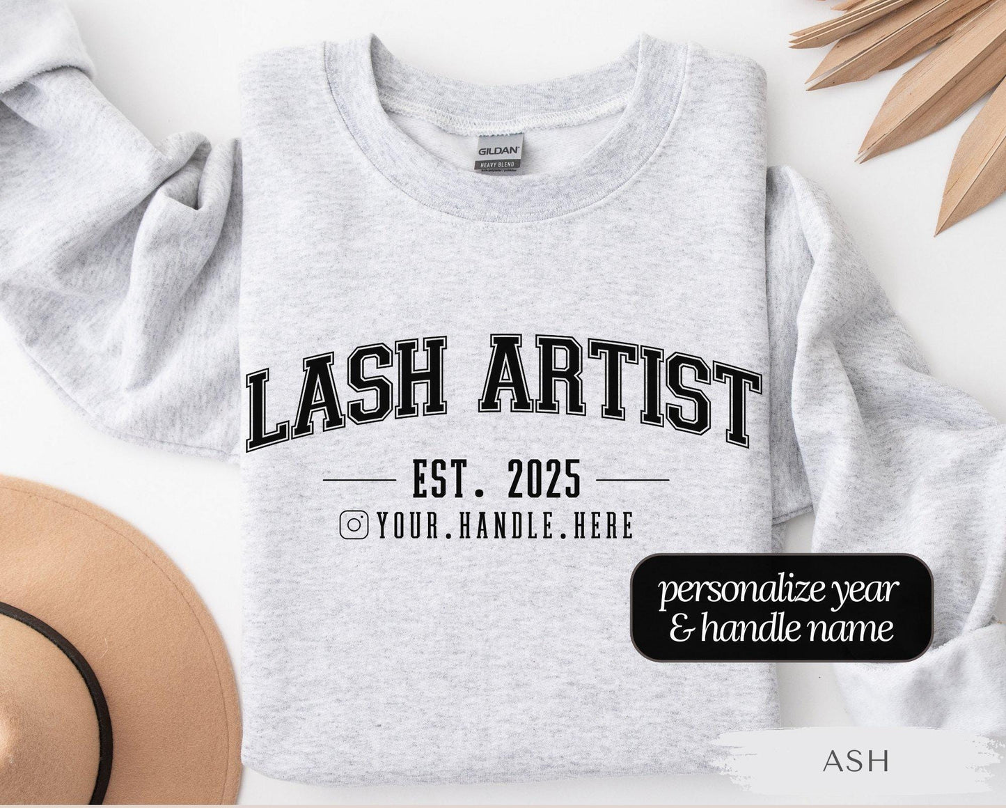 Custom Lash Artist Sweater - Lash Artist Gift, Eyelash Tech Crewneck, Lash Jumper, Eyelash Extension Artist Sweater