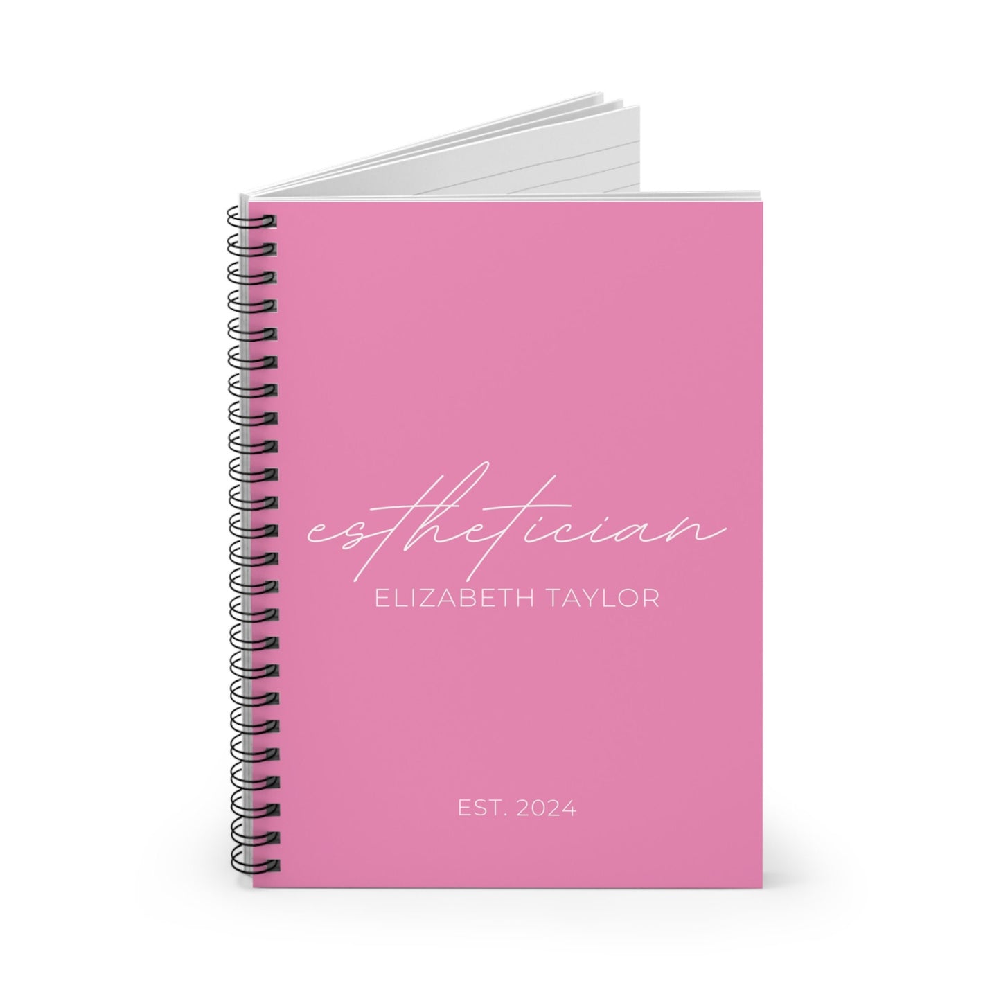 Spiral Notebook for Estheticians - Customizable