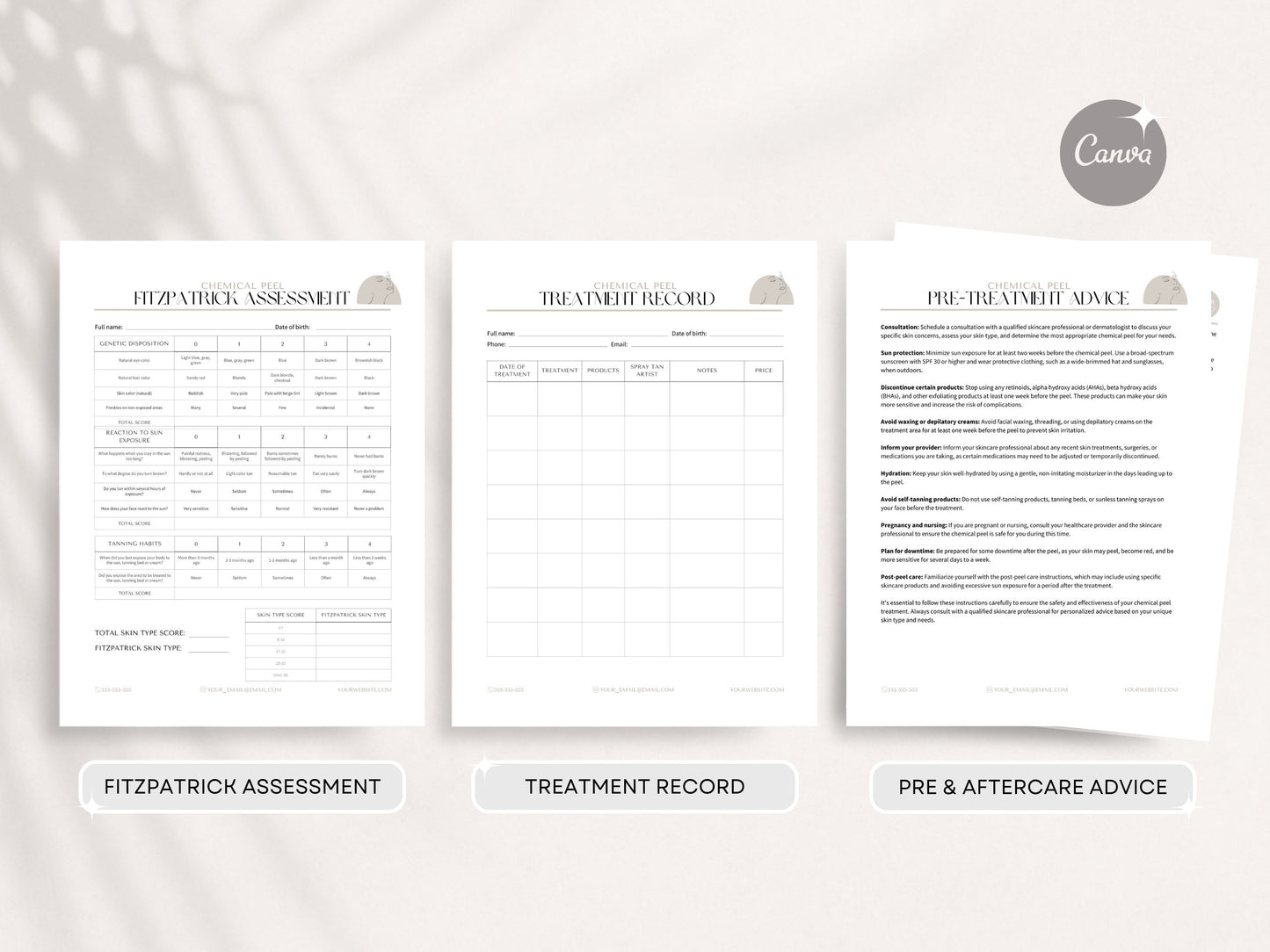 Chemical Peel Consent Forms