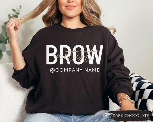 Custom Brow Artist Sweater - Brow Artist Gift, Brow Tech Crewneck, Brow Jumper, Brow Artist Sweatshirt