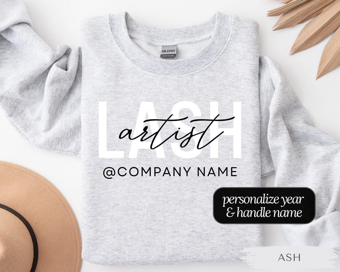 Custom Lash Artist Sweater - Lash Artist Gift, Eyelash Tech Crewneck, Lash Jumper, Eyelash Extension Artist Sweater