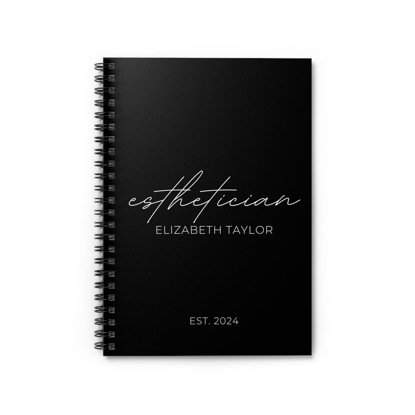 Spiral Notebook for Estheticians - Customizable