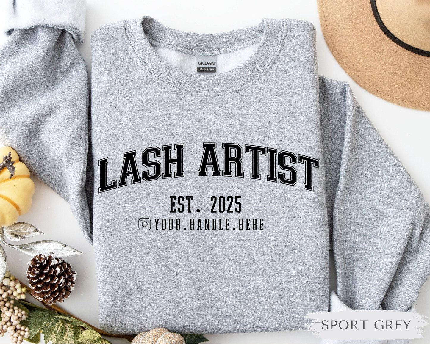 Custom Lash Artist Sweater - Lash Artist Gift, Eyelash Tech Crewneck, Lash Jumper, Eyelash Extension Artist Sweater