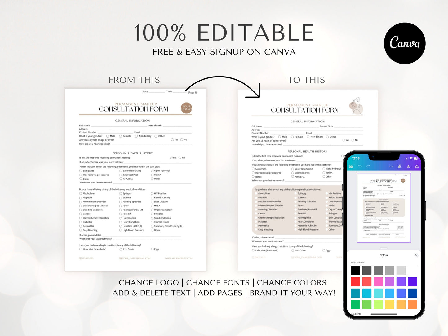 luxury esthetician templates Esthetician Form Lash Form esthetician intake form esthetician consent facial client Esthetician Template medspa forms