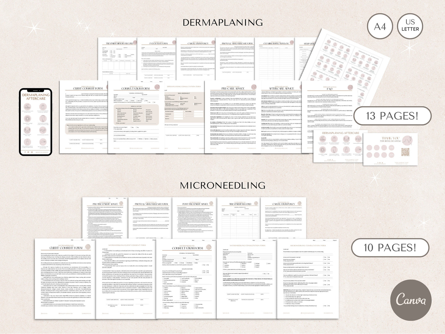 Esthetician Business Forms Bundle