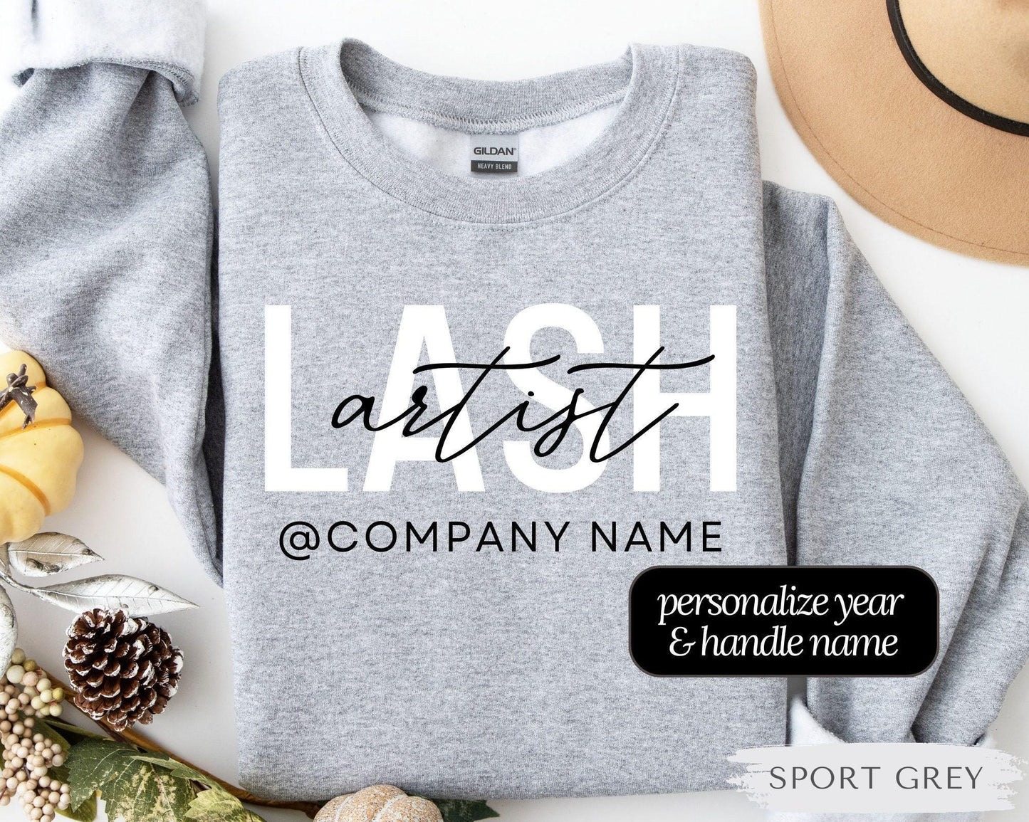 Custom Lash Artist Sweater - Lash Artist Gift, Eyelash Tech Crewneck, Lash Jumper, Eyelash Extension Artist Sweater